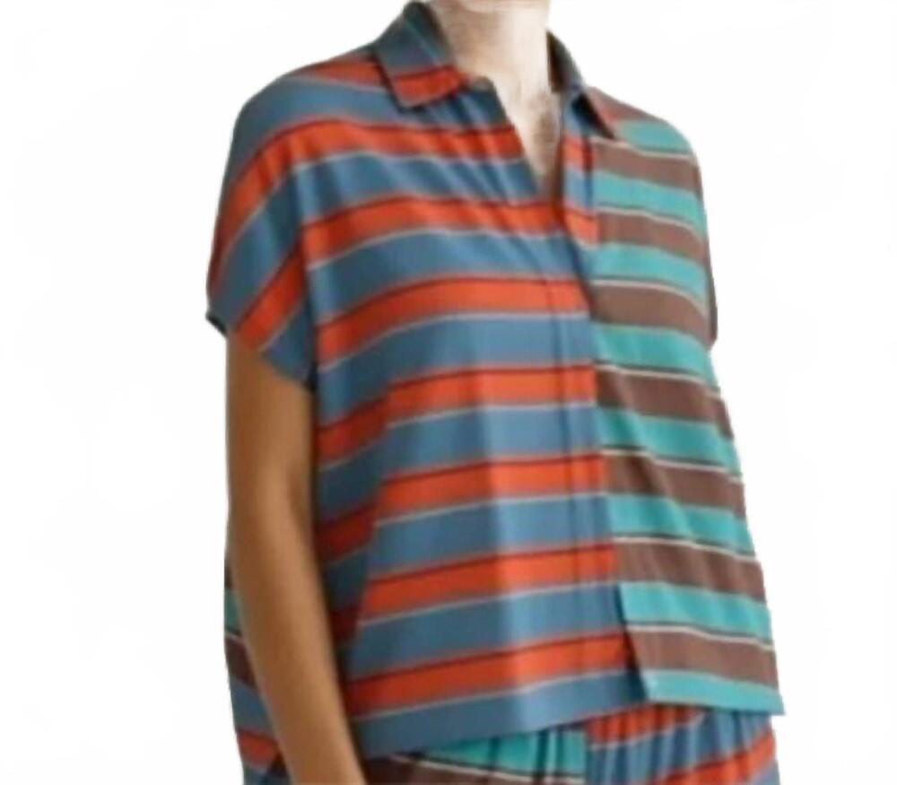 NEW J.NNA plus color block horizon polo in mint green